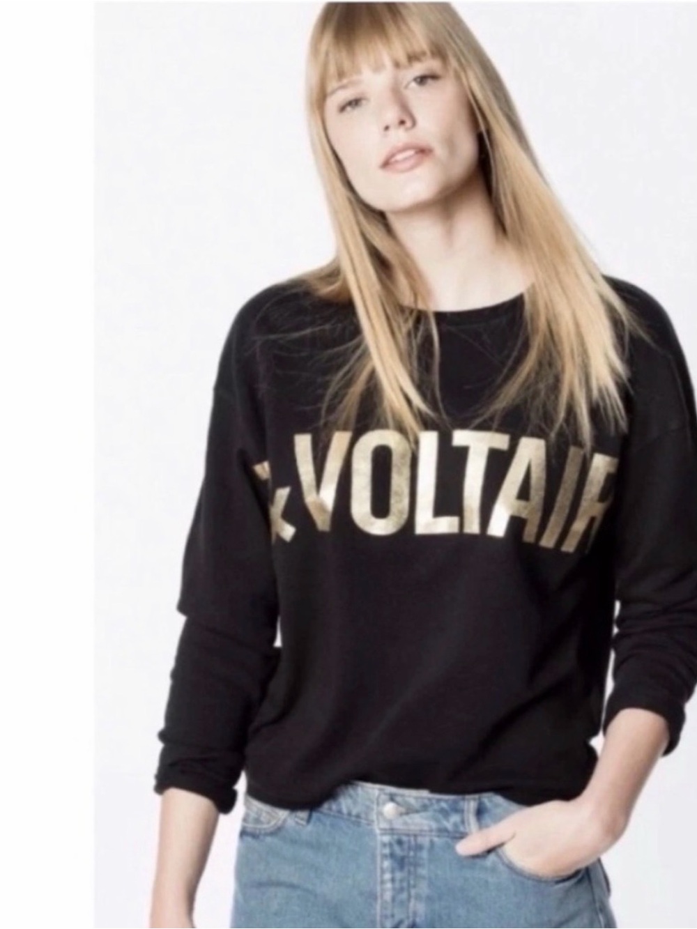 ZADIG & VOLTAIRE Black Sweatshirt size XS